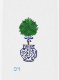 Blue and White Topiary