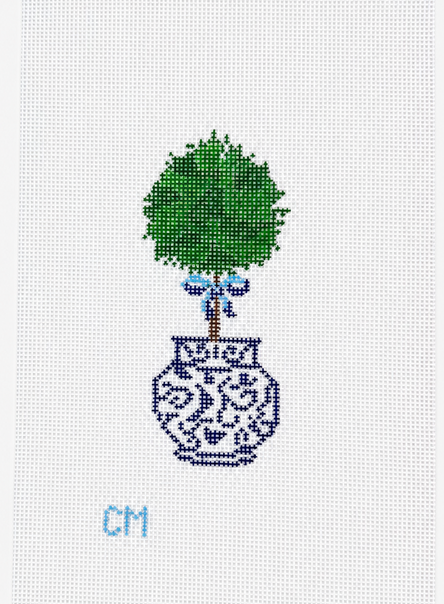Blue and White Topiary