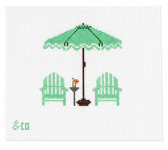 Umbrella with Chairs