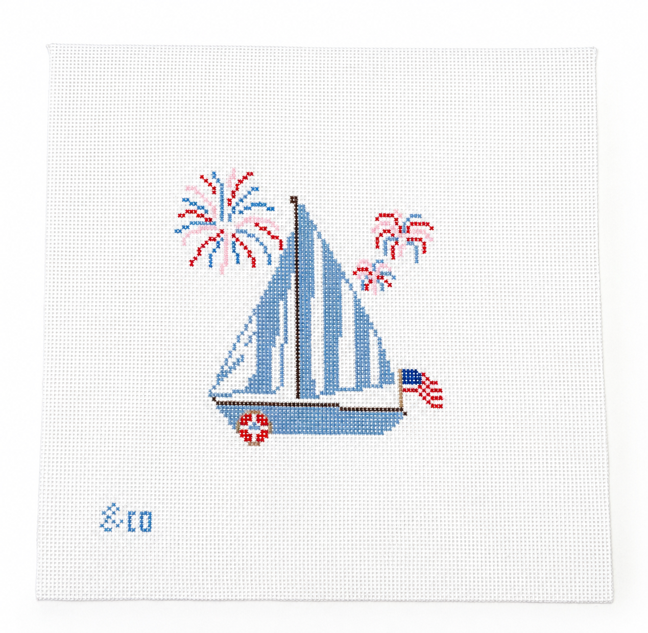 Sailboat with Fireworks