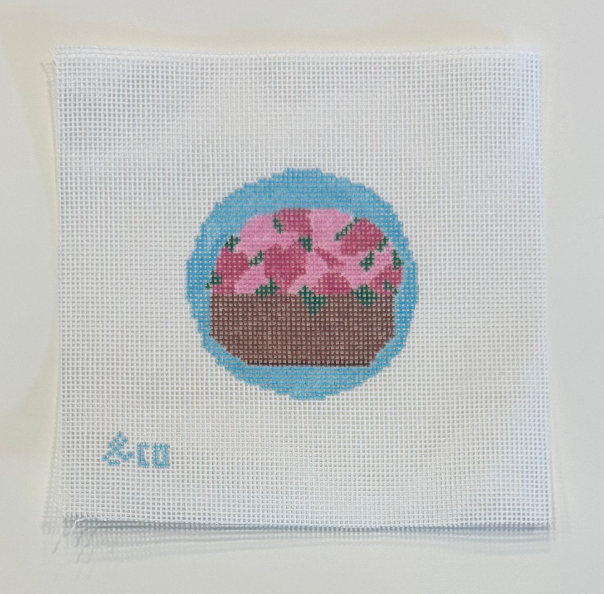 Flower Basket Bag Tag