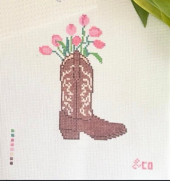 Cowgirl Boot with Flowers